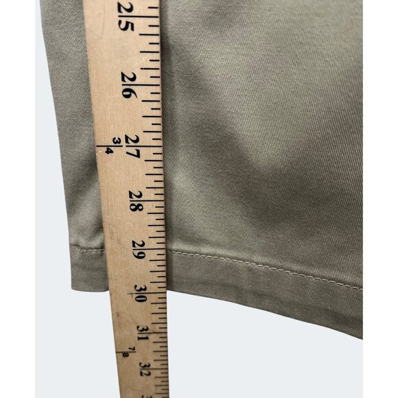 Genuine Dickies Womens Perfectly Slimming High Rise Pant Relaxed Fit Khaki 14R - Picture 8 of 16